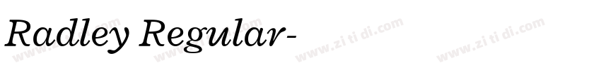 Radley Regular字体转换